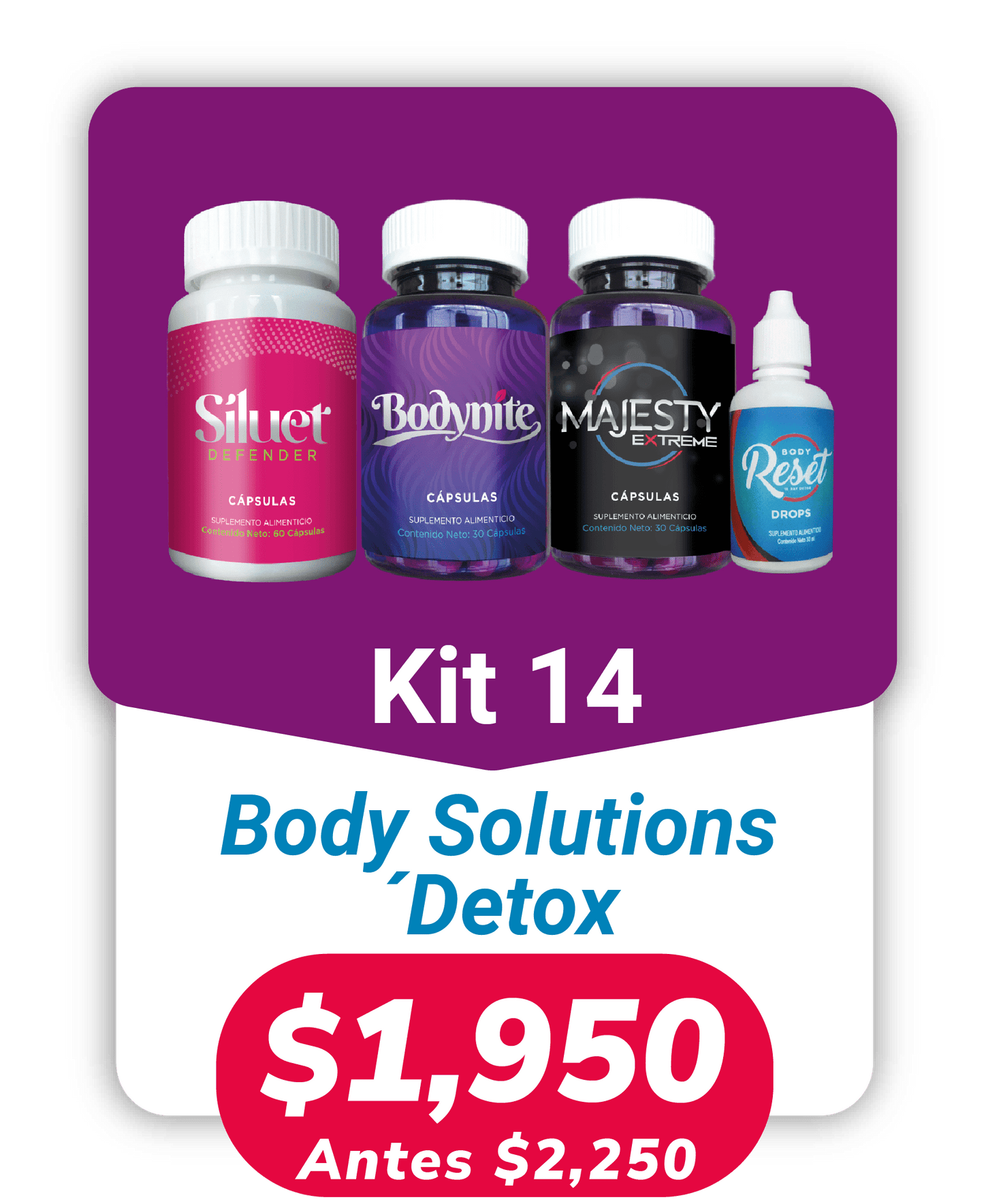 Kit 14 Body Solutions y Detox